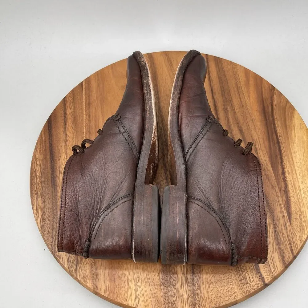 Frye Oliver Boots Mens Size 10.5 D Brown Leather Chukka Ankle Casual Preppy